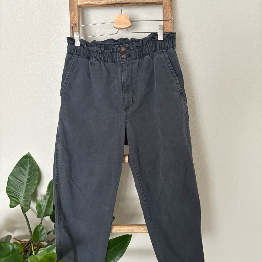 Universal Thread | Black Paper Bag Waist Cuffed Pants